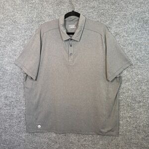 Untuckit Shirt Mens 2XL XXL Gray Performance Polo Shirt Stretch Casual Outdoors